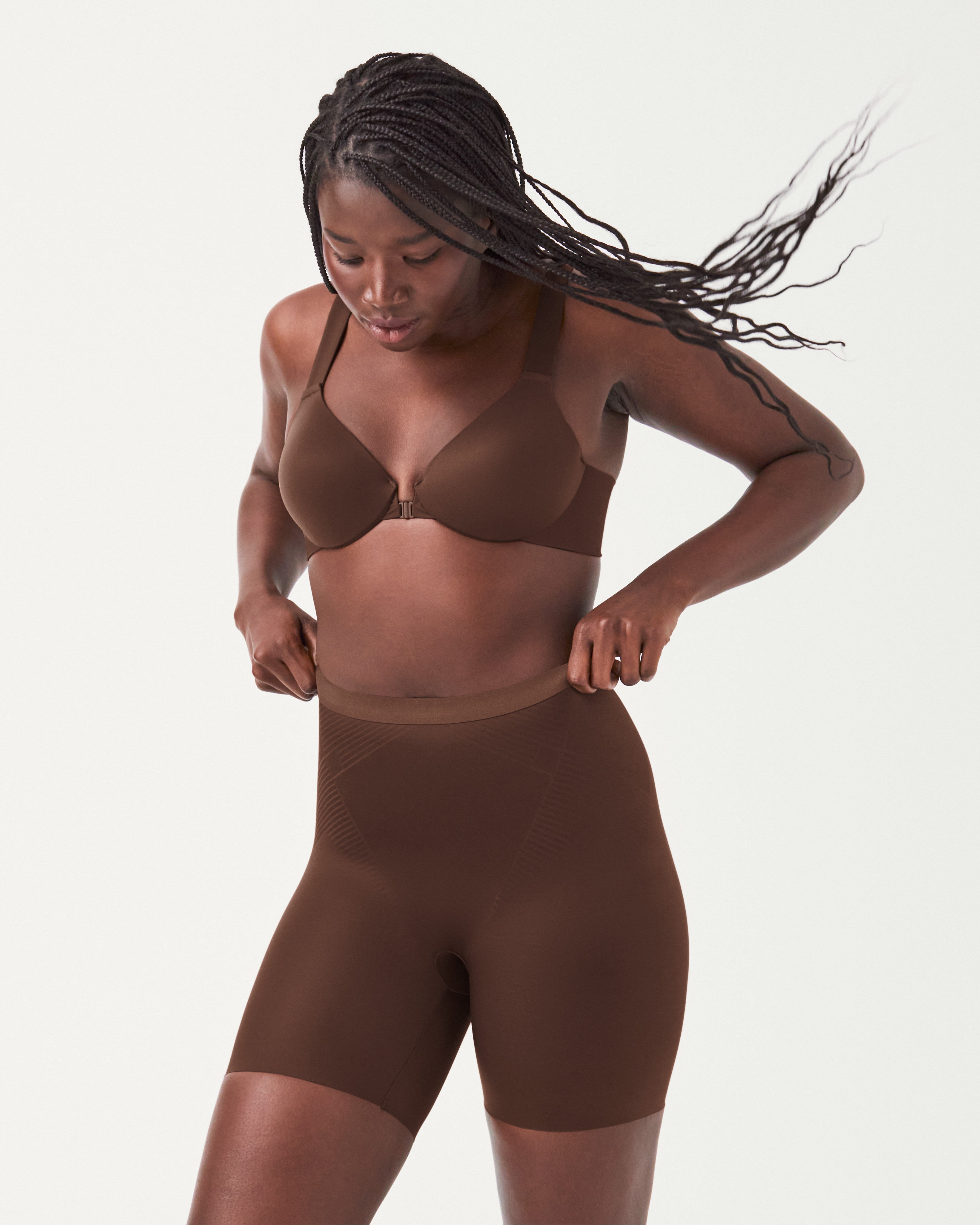Womens SPANX black Thinstincts 2.0 Sculpting Shorts