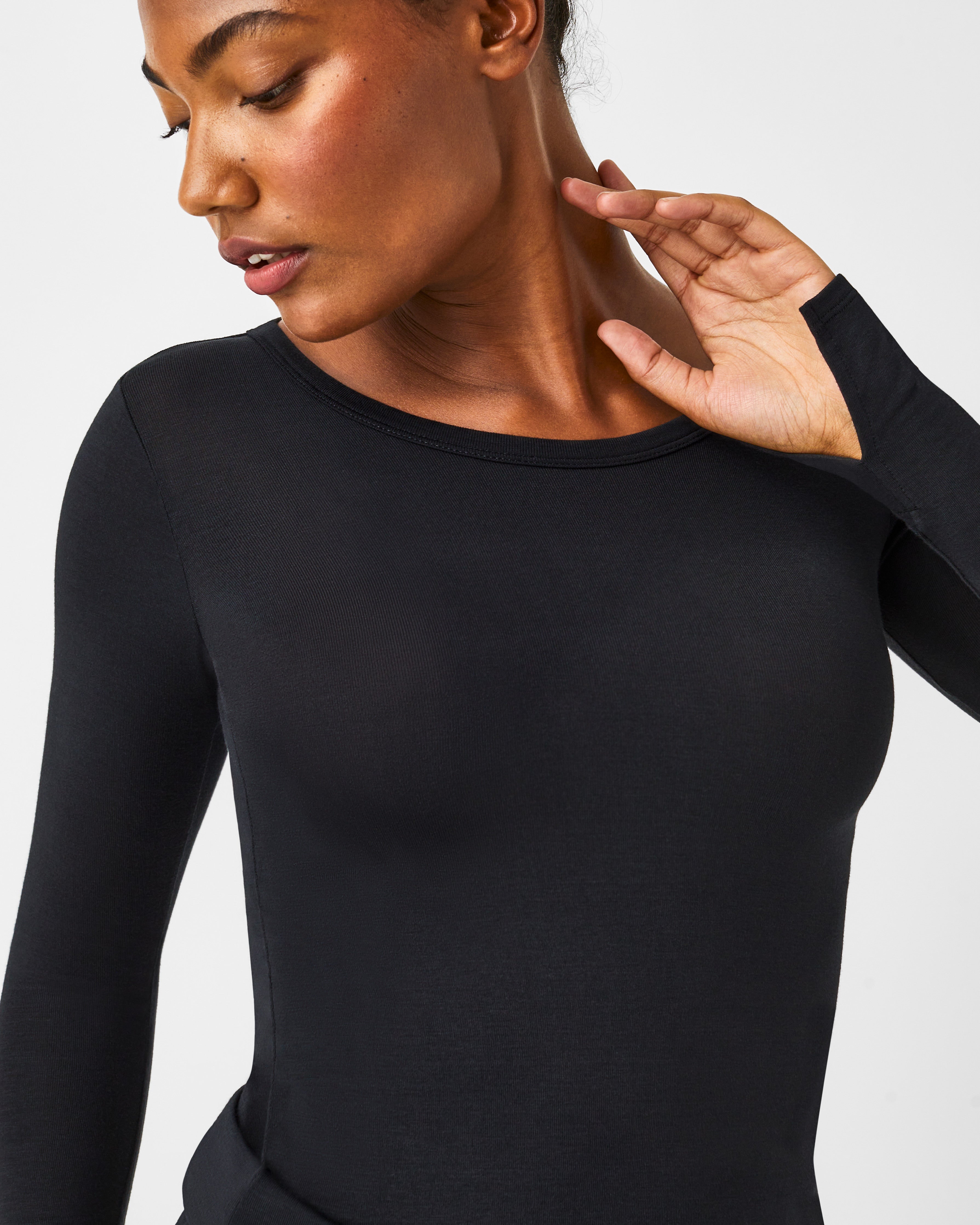 Spanx 973 Long Sleeve Turtleneck Shaping Control Top Slimming