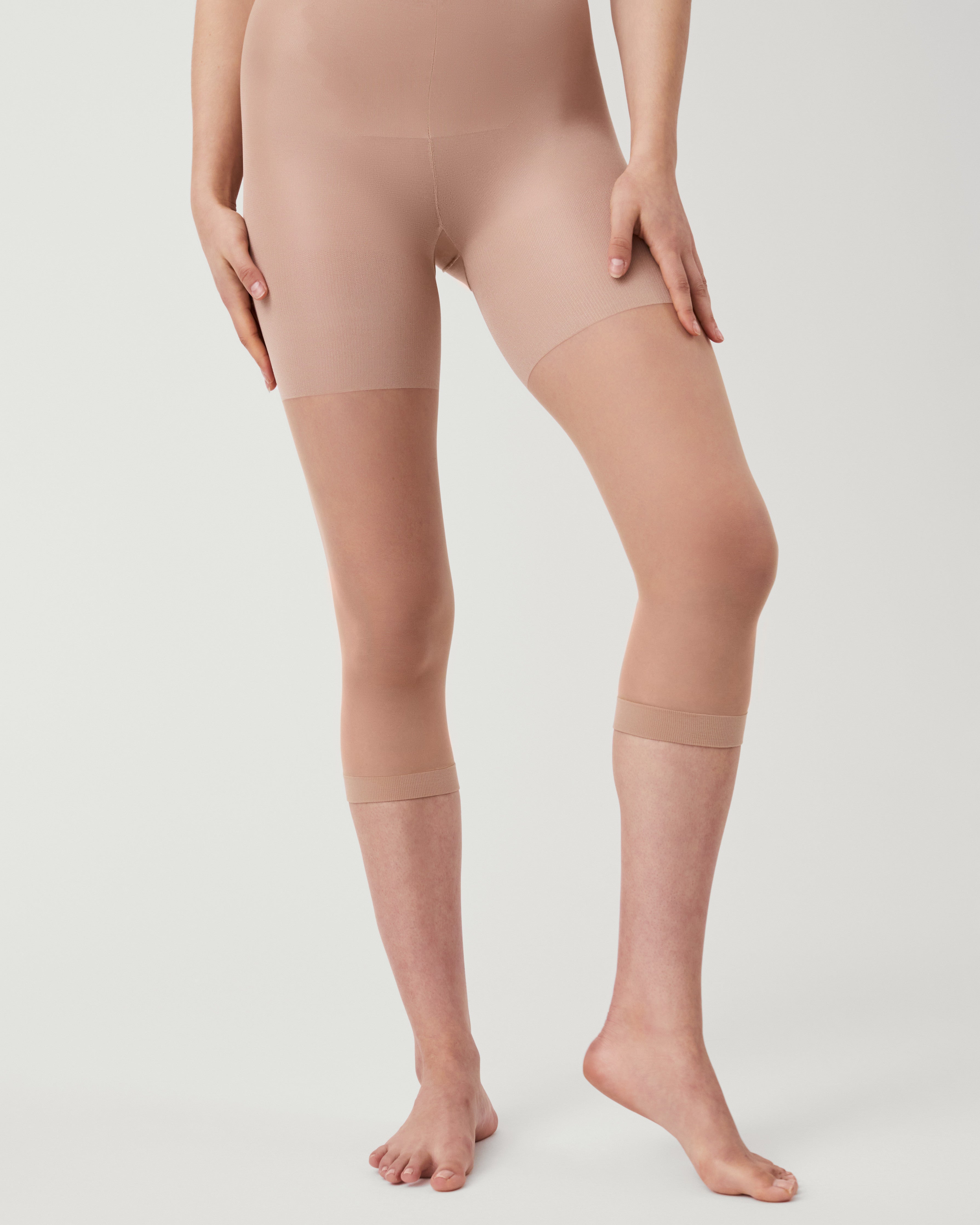Premium Colombian Shapewear Skinny High-Waist Capri Shapewear Flattens  Tummy. Shapes Rear, Hips And Thighs Beige at  Women's Clothing store