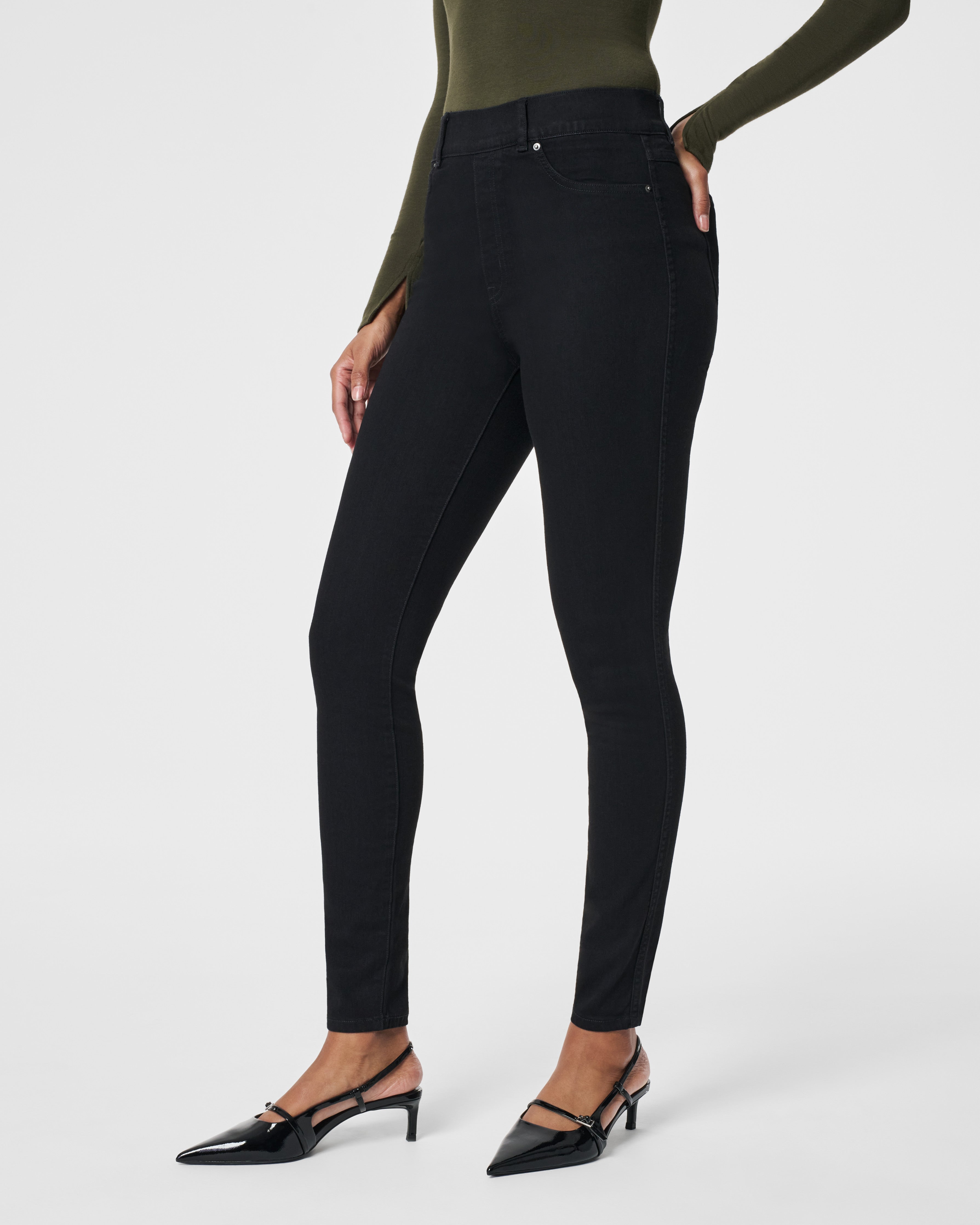 SPANX Women's Polished Ankle Slim Fit Black Classic Pants (as1, Alpha, x_s,  Regular, Regular) at  Women's Clothing store