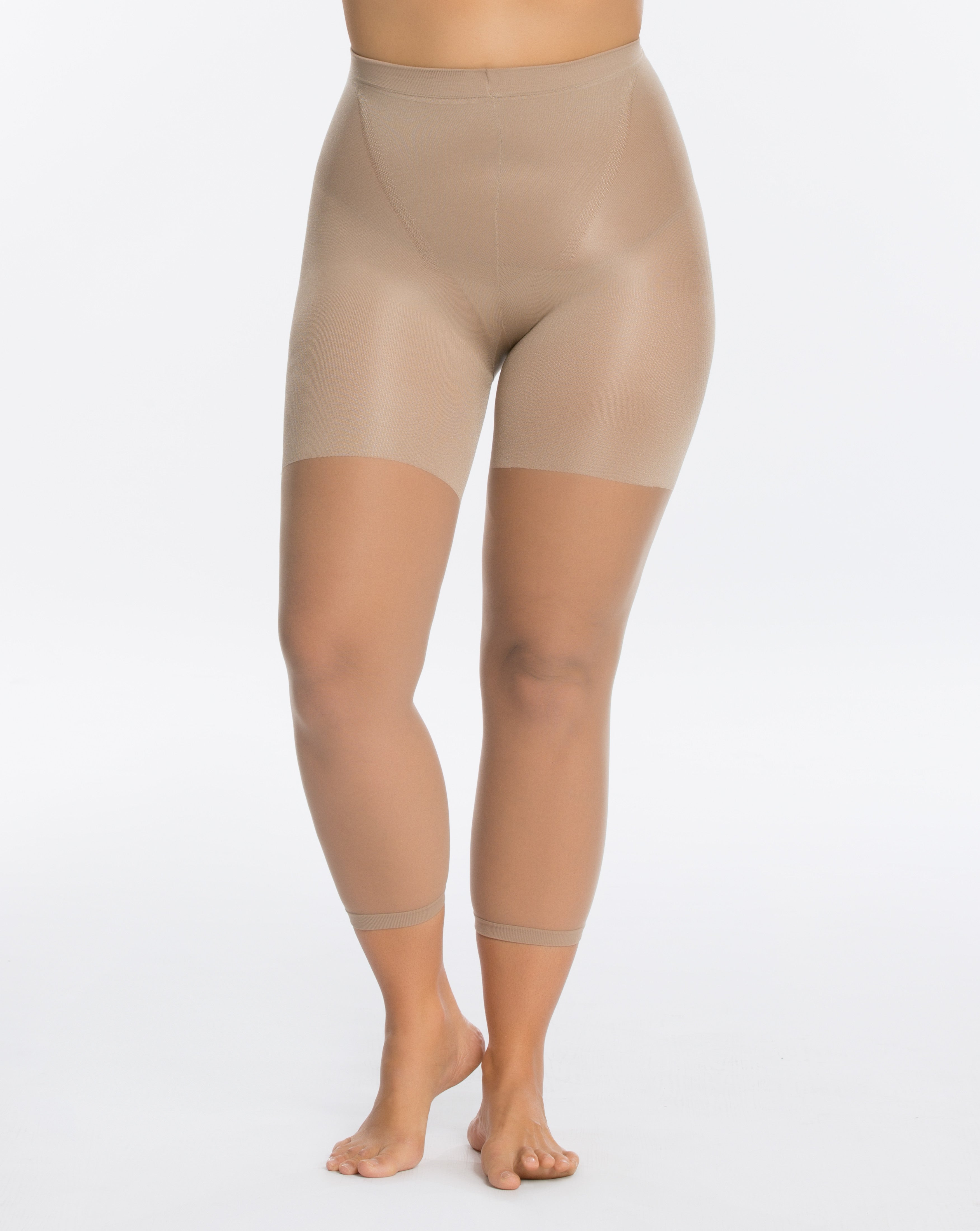 SPANX High-Waisted Footless Body-Shaping Pantyhose (F, NUDE1) 
