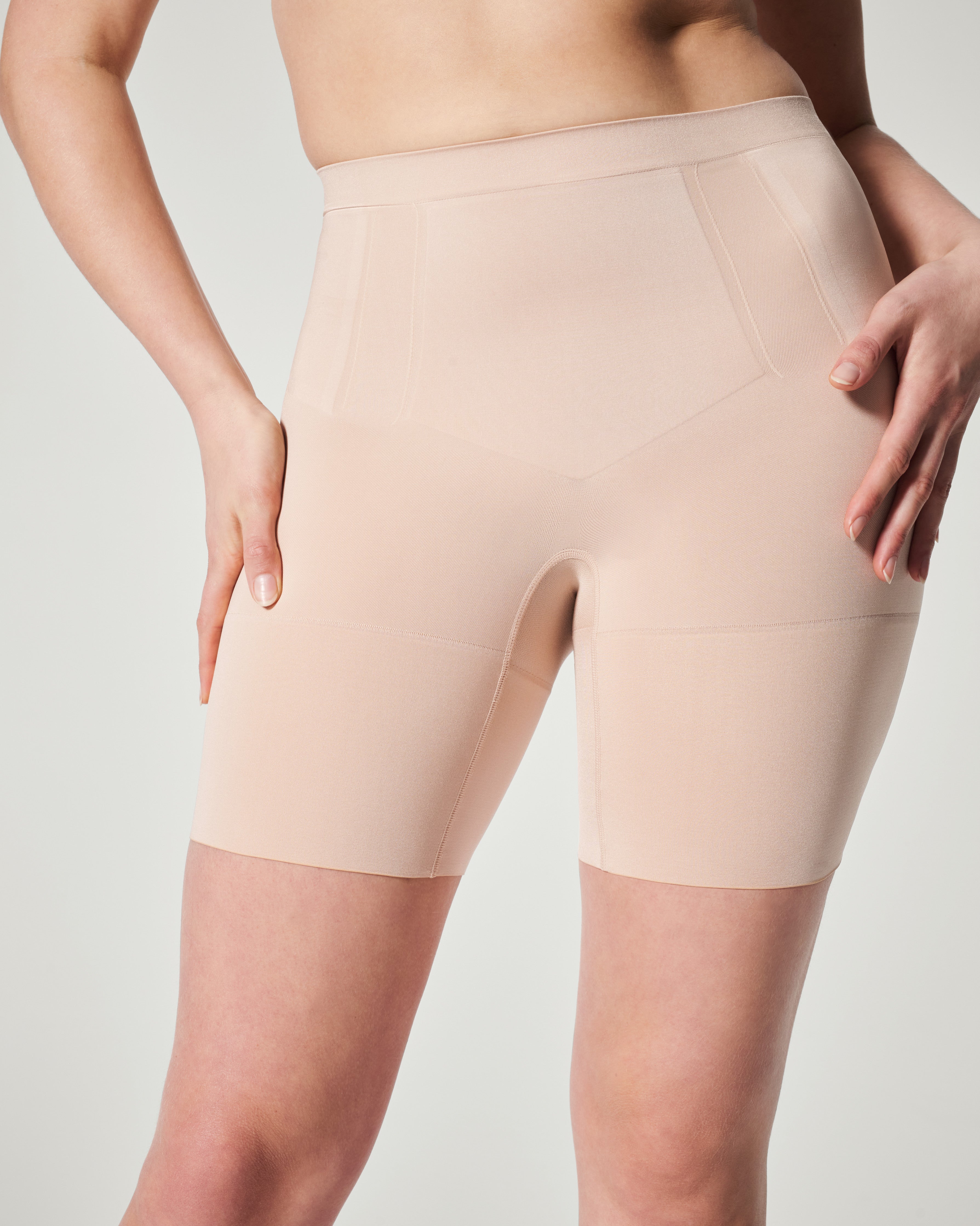 Spanx Oncore High-Waisted Mid-Thigh Short in Soft Nude - Fifi & Annie