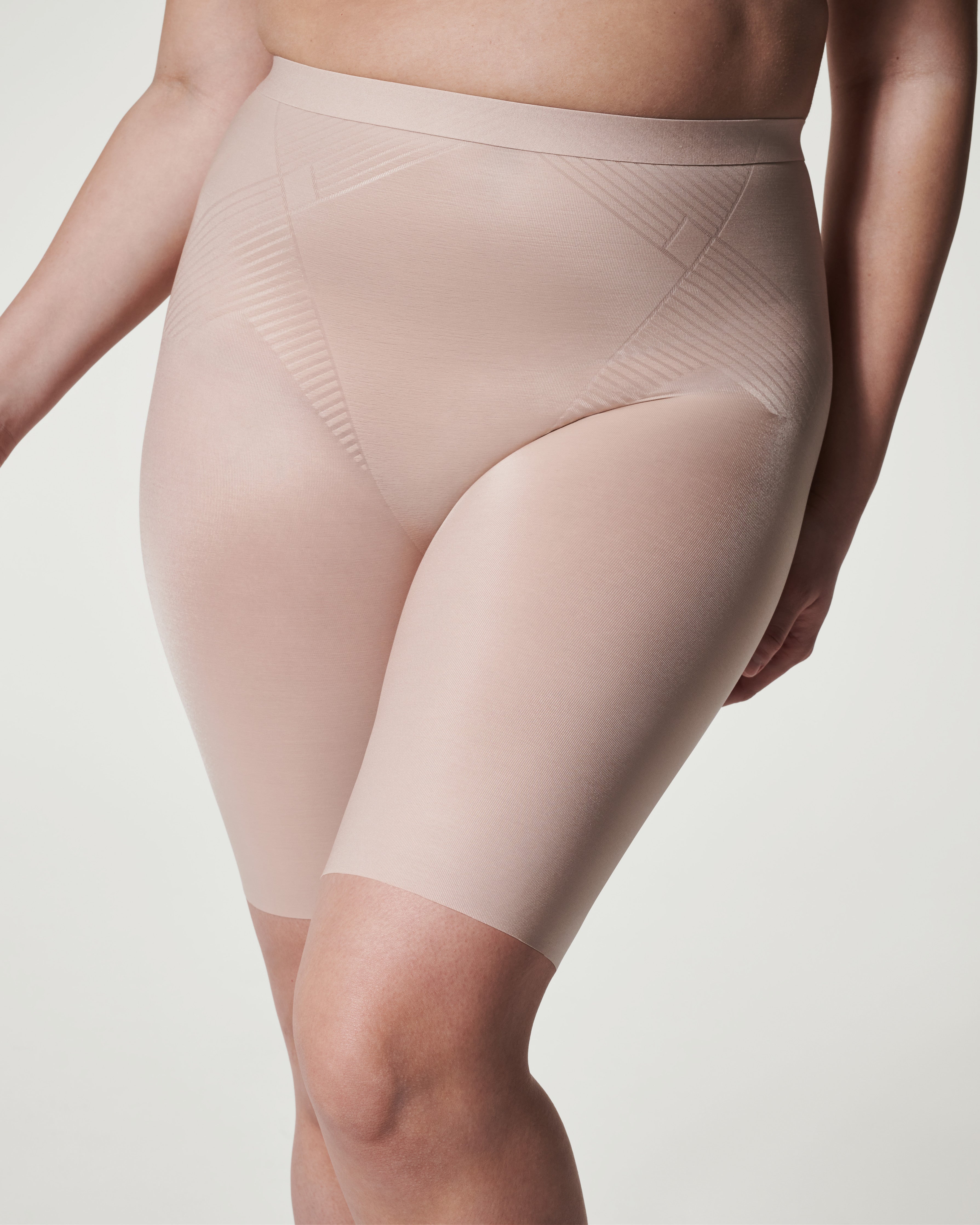  SPANX Shapewear For Women Thinstincts Open-Bust Mid-Thigh  Bodysuit