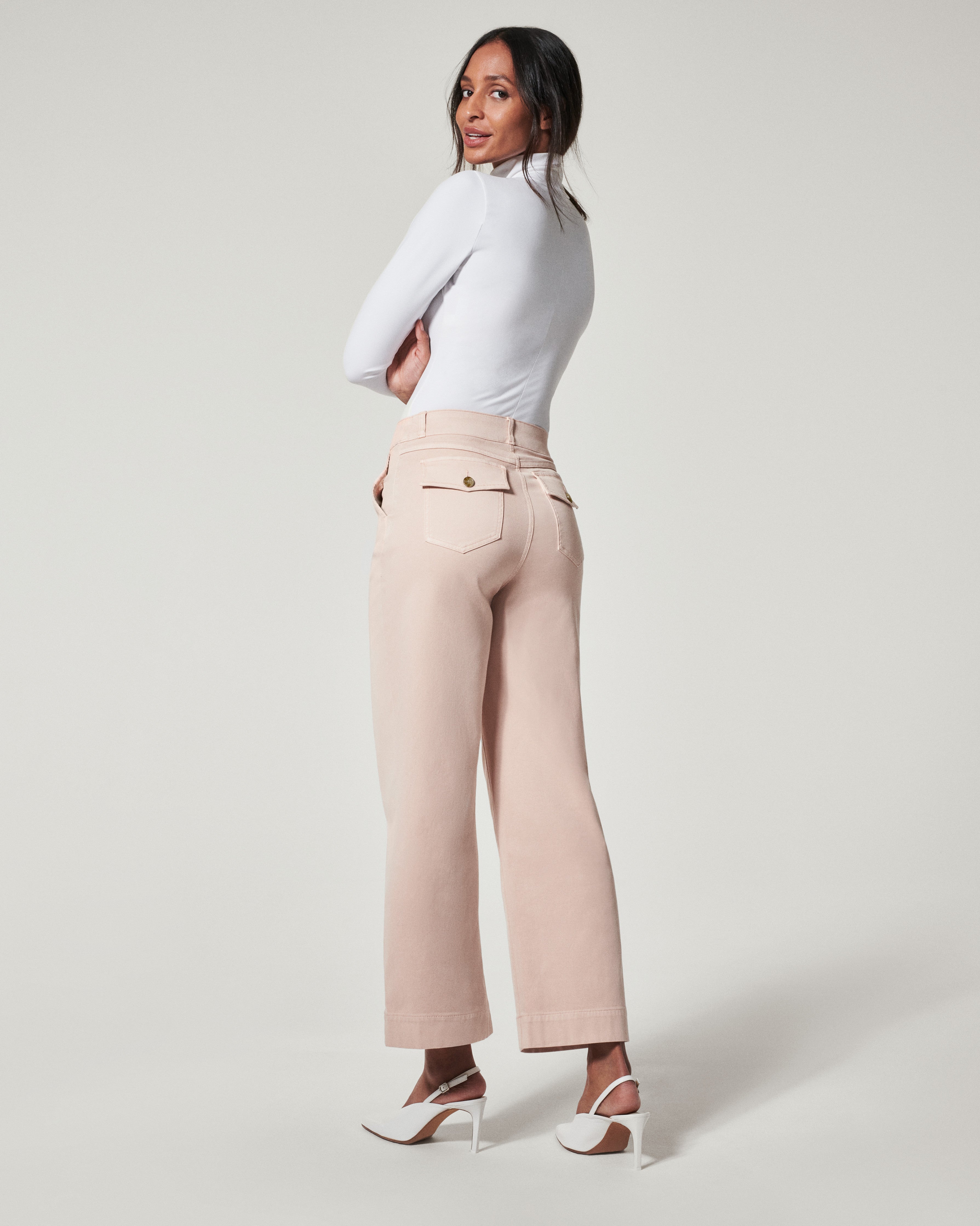 Stretch Twill Cropped Wide Leg Pant – Spanx
