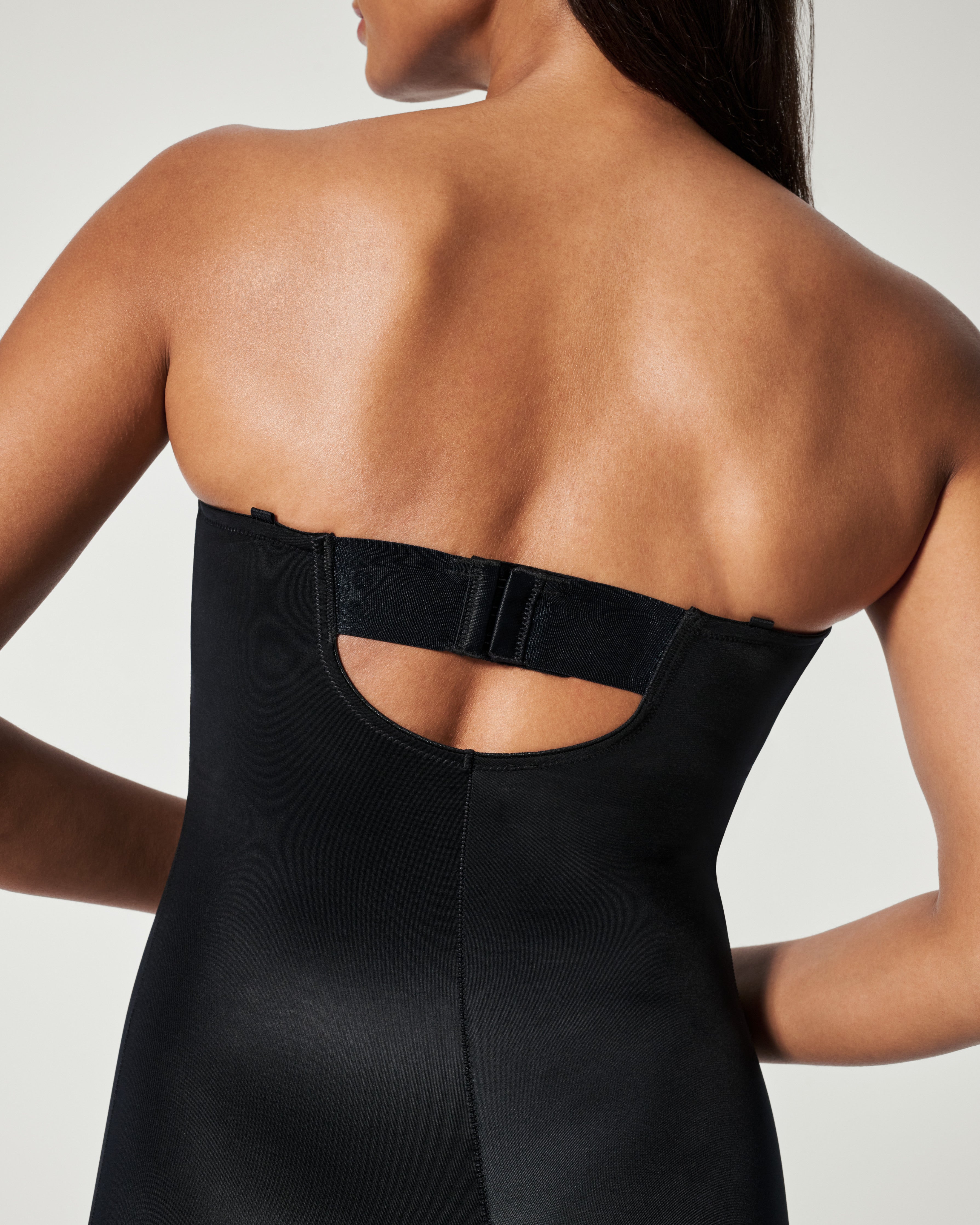 Buy SPANX® Suit Your Fancy Strapless Mid-Thigh Shaping Black Bodysuit from  the Next UK online shop