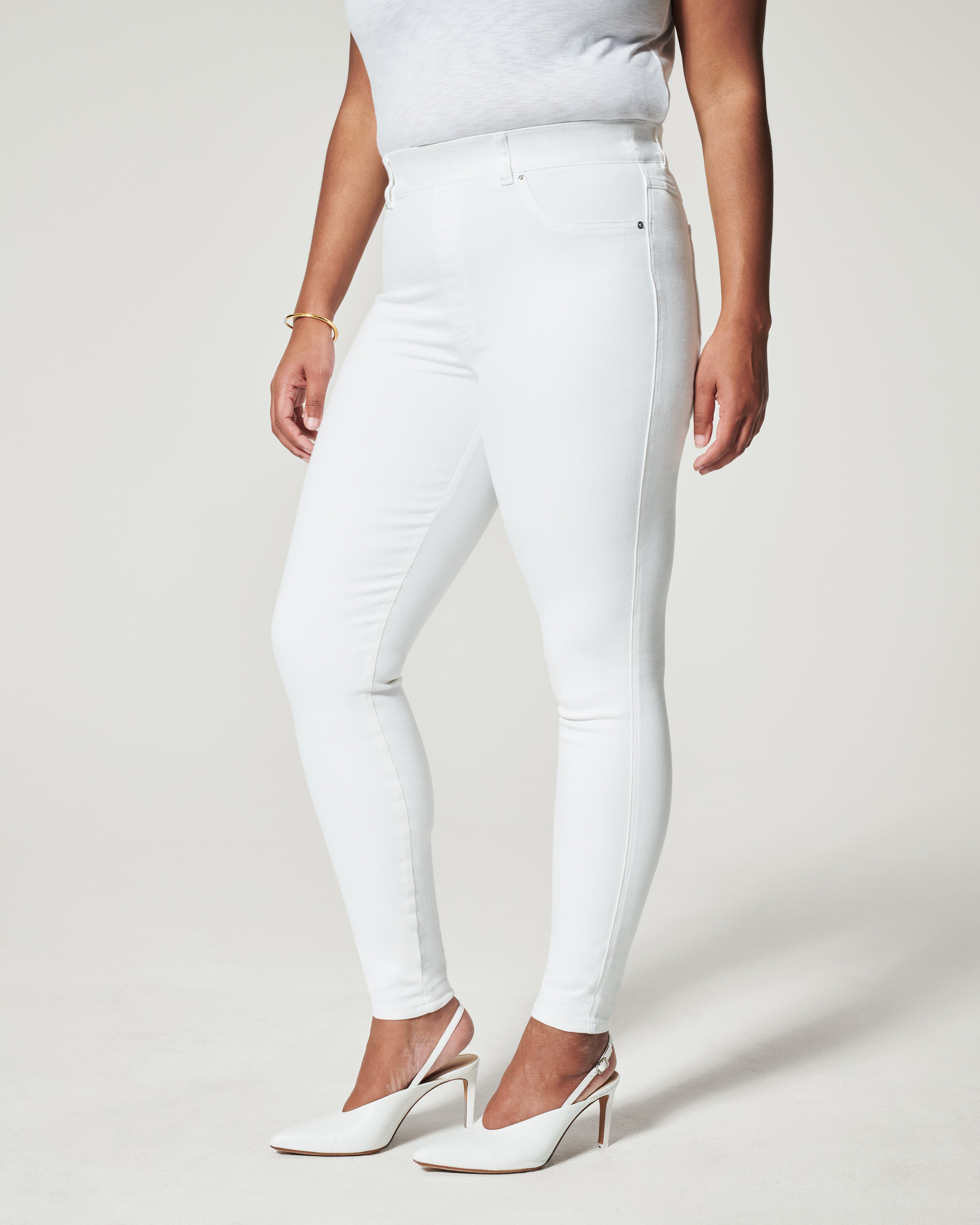 Spanx Ankle Skinny Jeans, White – Azlinn Hope