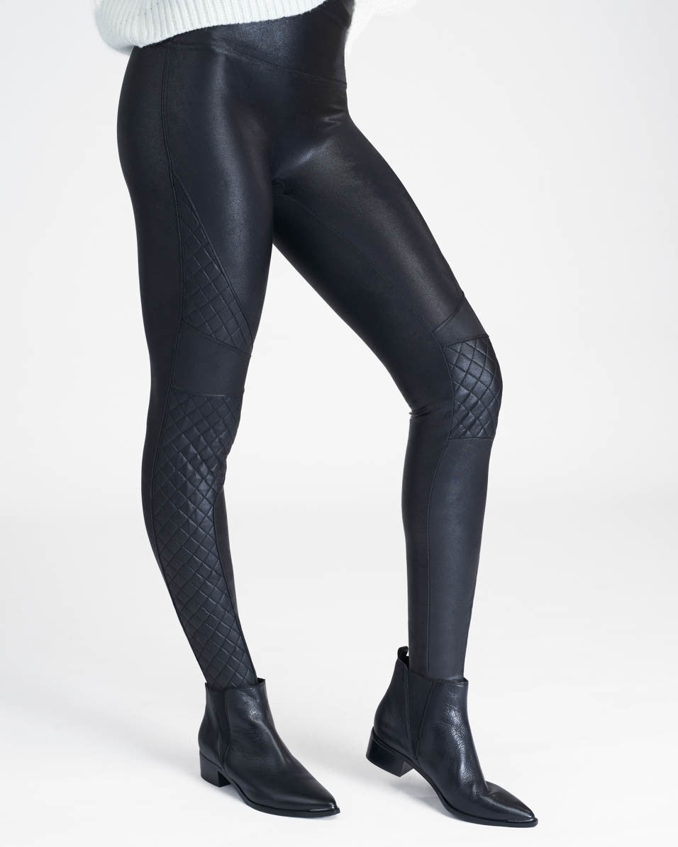 SPANX, Pants & Jumpsuits, Nwot Faux Leather Leopard Leggings By Spanx M