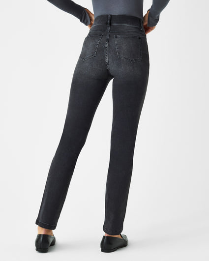 Spanx Jeans Womens Sz Large 29x27 Skinny Stretch Pull On Blue Raw