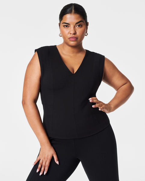 Spanx Perfect Length Short Sleeve Tee in Very Black – JAYNE Boutique