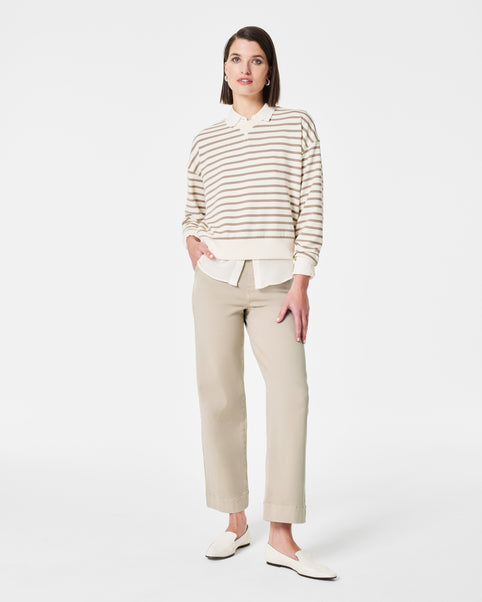 Spanx Stretch Twill Cropped Wide Leg Pant in Bright White – JAYNE Boutique