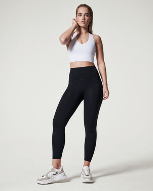 Spanx Ponte Ankle Length Comfort Leggings Grey w/Back Pockets Women's Size  2X 