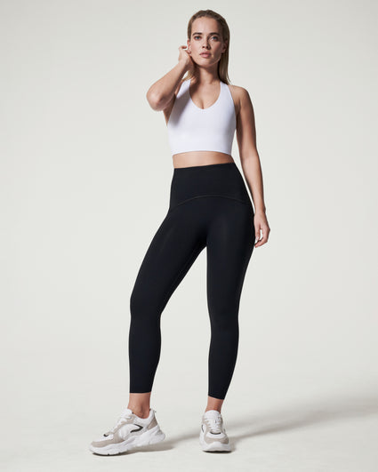 Lightweight Strong Compression Leggings with High Waisted Tummy Control  Black XS / Black / Regular 32