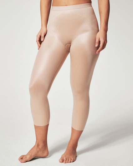 Spanx 2190 Skinny Britches High Waisted Capri - Nude Large UK Size 14 :  : Fashion