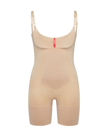 SPANX Oncore Mid-Thigh Bodysuit Soft Nude MD : Buy Online at Best