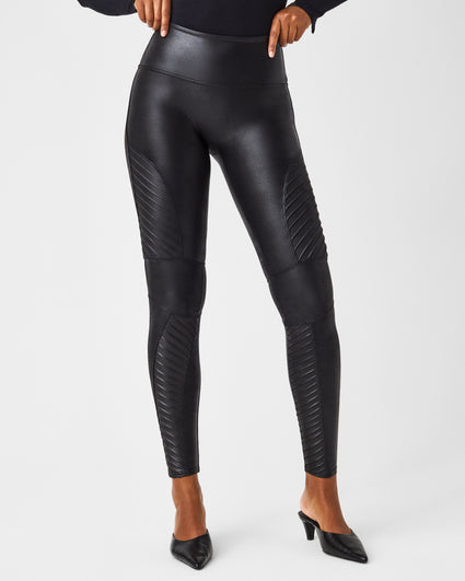 SPANX - Don't faux-get, our Faux Leather Leggings come in 7+ styles (like  these Faux Moto ones!) for a faux leather look every day of the week.  #Regram: Carmen Renee #Spanx #SpanxStyle