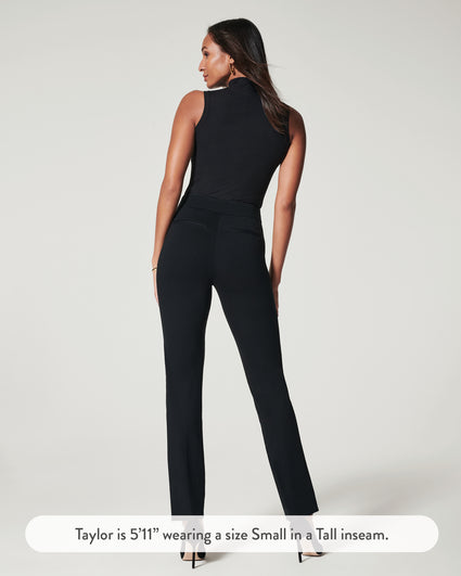 Women's The Perfect Pant Slim Straight Pants Spanx Black Size XL $138  20254Q