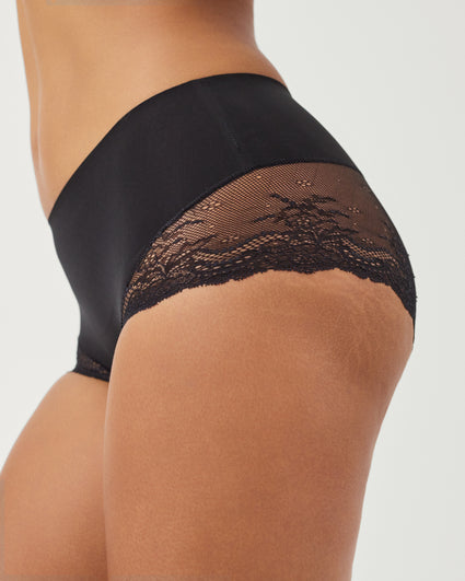 2-pack panties with lace and regular waist - Black - Sz. 42-60