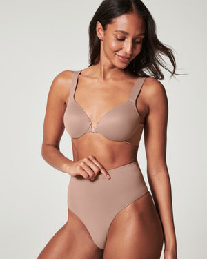 Le Mystere Womens Smooth Profile Minimizer Bra, Bust Minimizing and  Flattering with Side Smoothing Back Wings Natural, 34C at  Women's  Clothing store