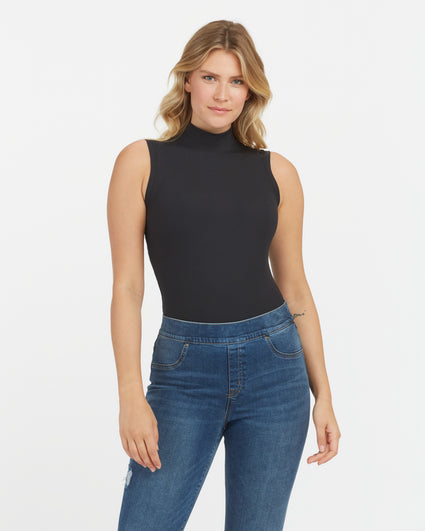 Spanx on Top and in Control Sleeveless Turtleneck 974 Bittersweet