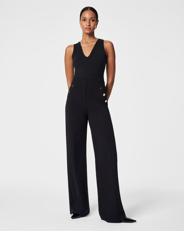 The Perfect Pant, Button Wide Leg Trousers for Women | SPANX