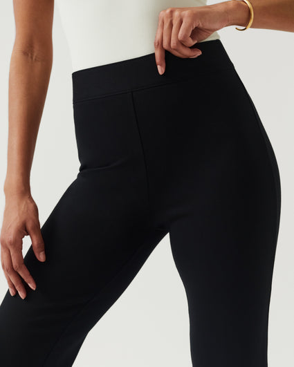 Women for Tight Trousers - Solid Split Hem Leggings (Color : Black