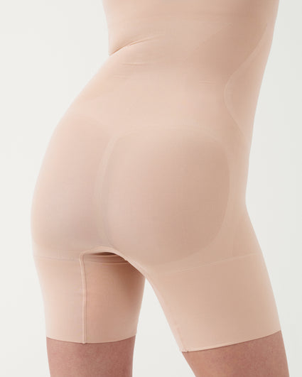 Romanza 2102, Mid-thigh Open Bust Shapewear, Tummy Control Bodysuit