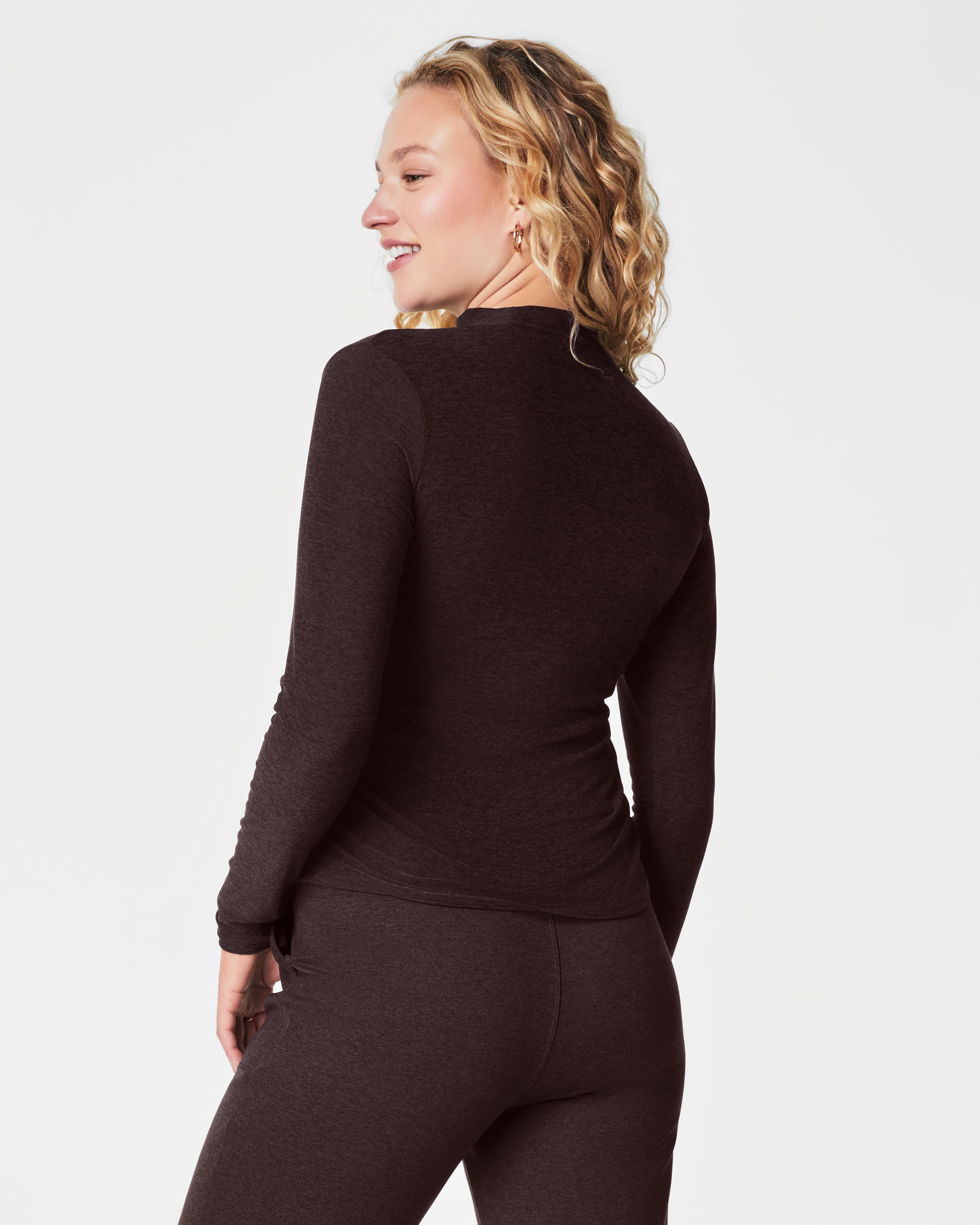 SPANX SoftStretch Long Sleeve Mockneck Top