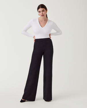 Spanx Slim Straight Pant, Luxe Black - New Arrivals - The Blue