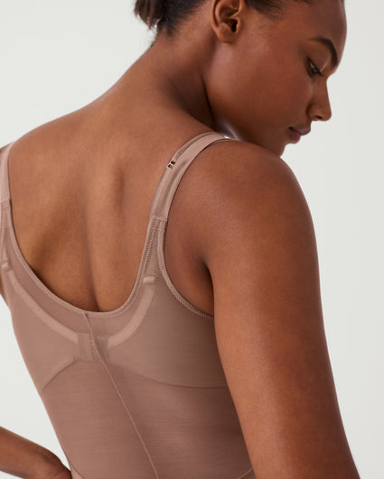 $295 Spanx Women Black Stretch Convertible Strapless Mid-Thigh Shaper  Bodysuit S