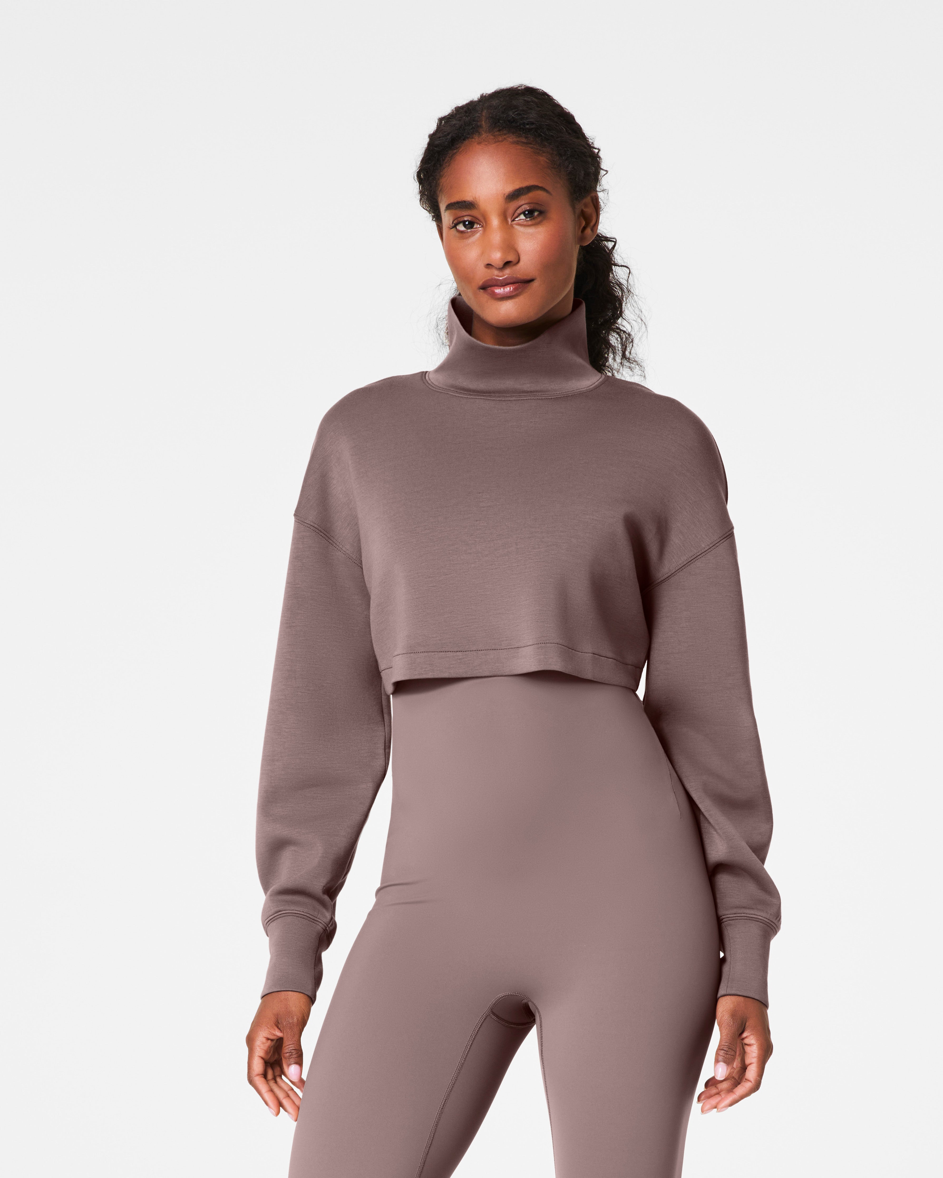 SPANX AirEssentials Brushed Cropped High Neck Sweatshirt