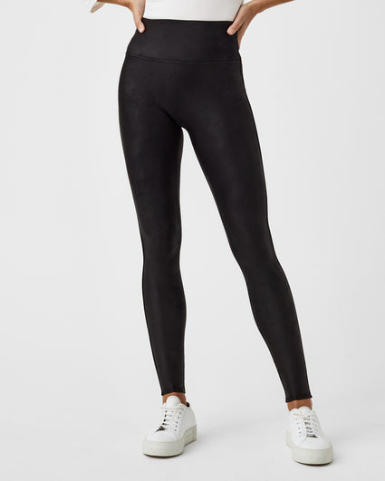 SPANX - NEW! NEW! NEW! We made your favorite faux leather leggings - and  now they come in suede! Made with the magic of Spanx and the most discreet  tummy shaping for