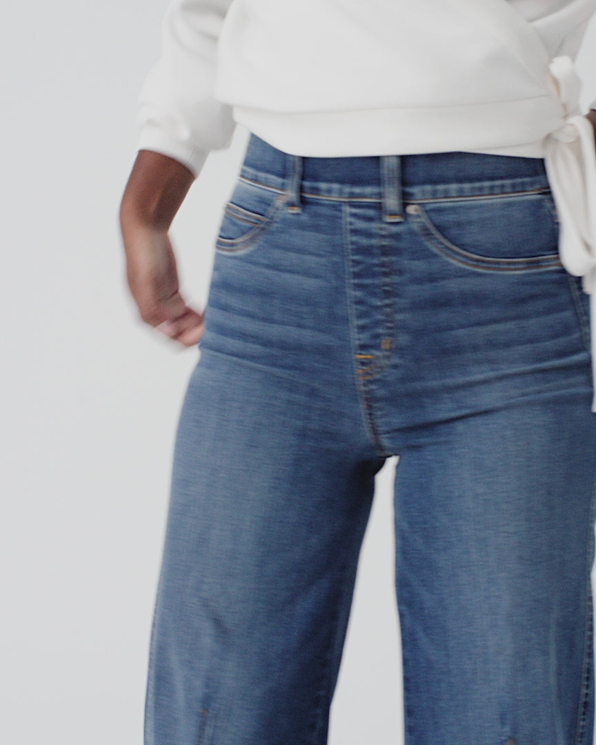 Seamed Front Wide Leg Jeans, Vintage Indigo – Spanx