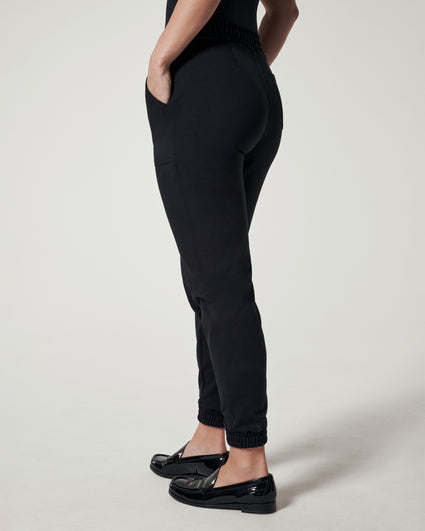 Spanx Stretch Twill Cargo Jogger Pants Womens XS Tall Washed Black