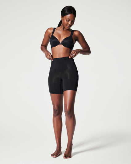 Spanx OnCore High-Waisted Mid-Thigh Short in Naked 3.0 - Busted Bra Shop