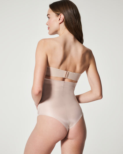 Womens Thong Shapewear Mid to High Waisted WN0017(Beige#mid