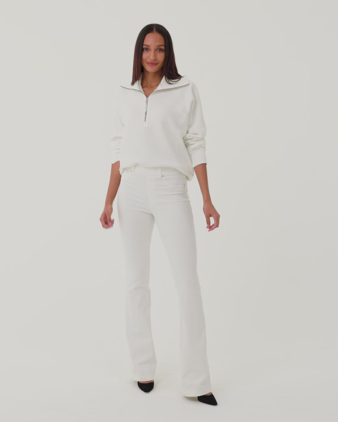 White Denim Flare Jeans SPANX 