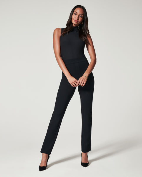 NWT Spanx AirEssentials Jumpsuit in Black Fine Knit Sleeveless 1-Piece 1X  Petite 843953474999