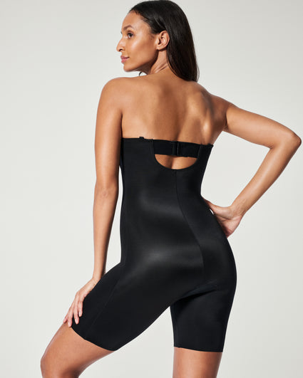 SPANX  Suit Your Fancy Strapless Cupped Mid-Thigh Bodysuit - North Beach  Boutique