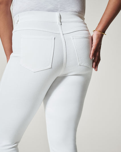 Spanx Ankle Skinny Jeans White at One Hip Mom Klein TX