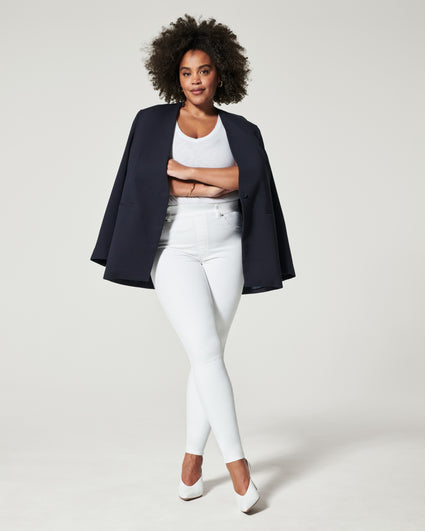 SPANX, Pants & Jumpsuits, Spanx Ankle Skinny Jean High Rise Pull On  Midnight Shade Navy Plus Size X