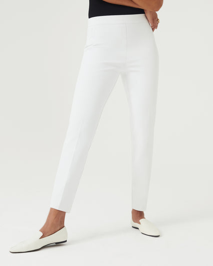  SPANX Women's On-The-Go Ankle Slim Straight Pants, Classic  White, XS : Clothing, Shoes & Jewelry